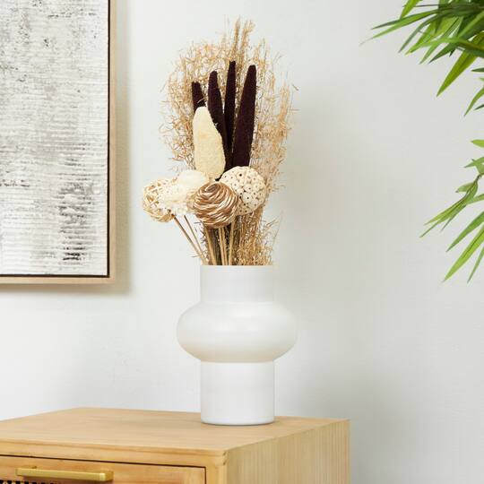 Beige Dried Mixed Foliage Arrangement